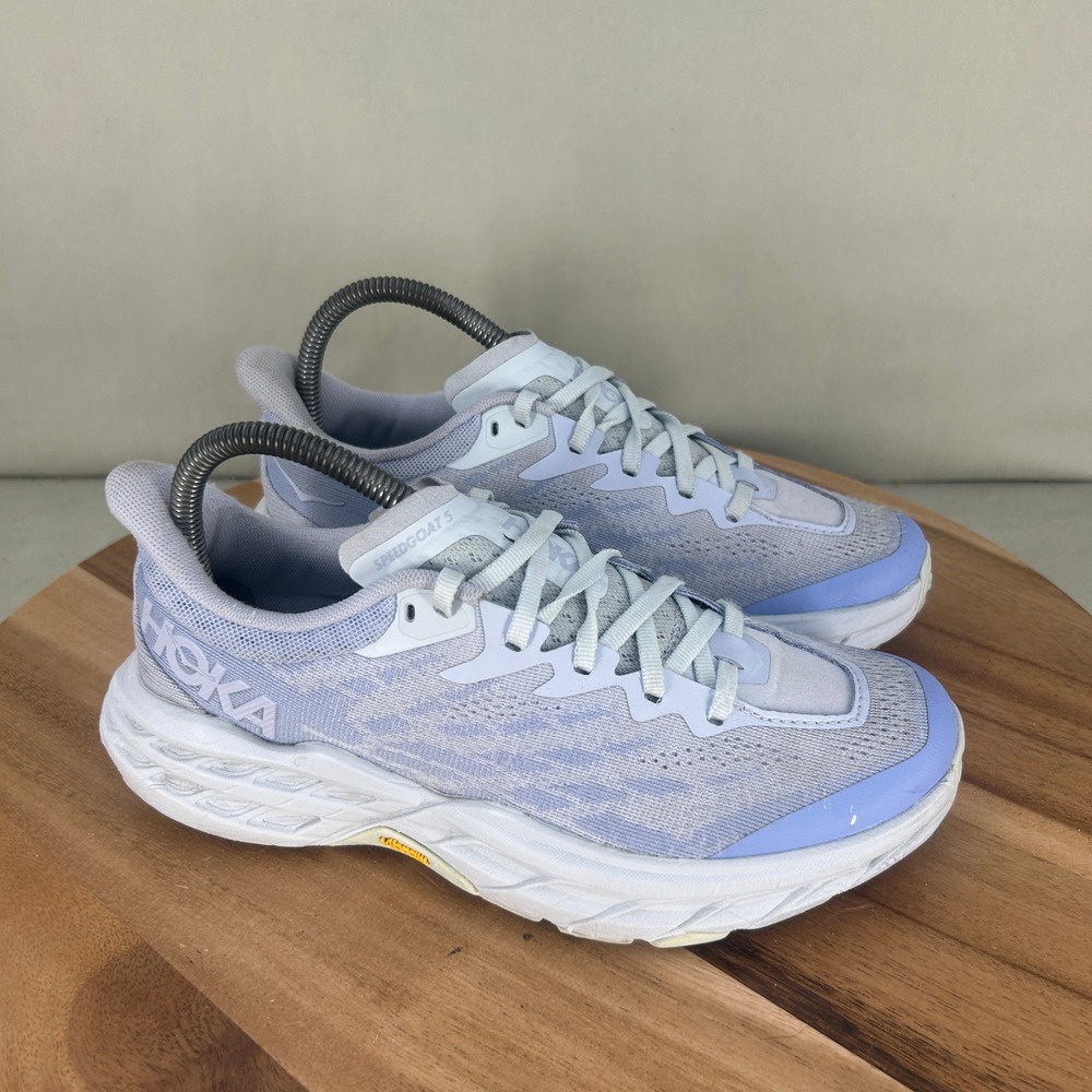 Hoka One One Speedgoat 5 Womens Size 6.5 Trail Running Shoes Blue Lavender